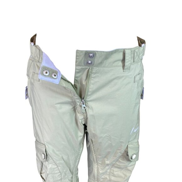 Nike Womens M Park Snowboarding Winter Snow Pants Cargo Ski Khaki 321G - Picture 8 of 16